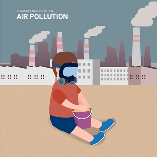 废弃厂房海报模板_环境污染主题sns