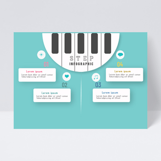 设计图表设计海报模板_半圆型信息图表设计钢琴创意半圆