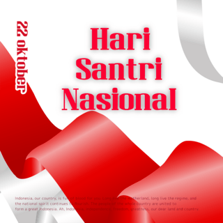 hari santri nasional光滑丝带