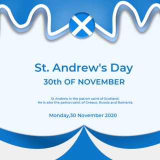 苏格兰海报模板_st andrew s day圣安德鲁节 节日社交模板