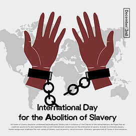 创意双手和断裂的手铐废除奴隶制国际日宣传社交媒体