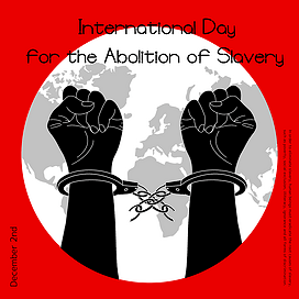 创意断裂的手铐废除奴隶制国际日宣传社交媒体