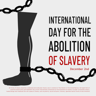 2day海报模板_手绘戴脚链的腿废除奴隶制国际日宣传社交媒体
