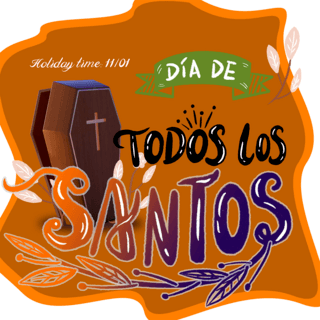 深色背景风格día de todos los santos sns