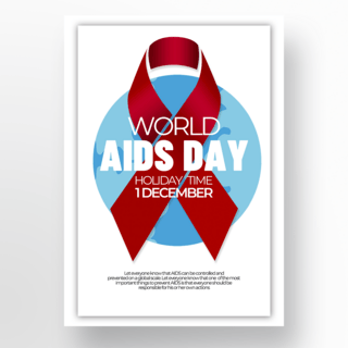 红丝带世界艾滋病日宣传海报