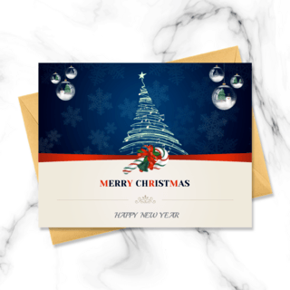 圣诞节节日祝福精致立体圣诞卡片