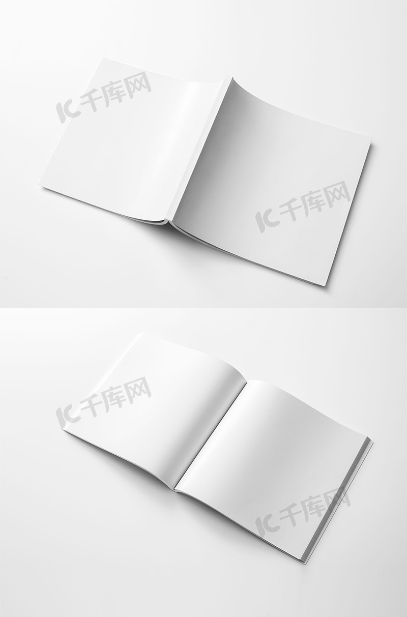 方型画册白色简约清新样机