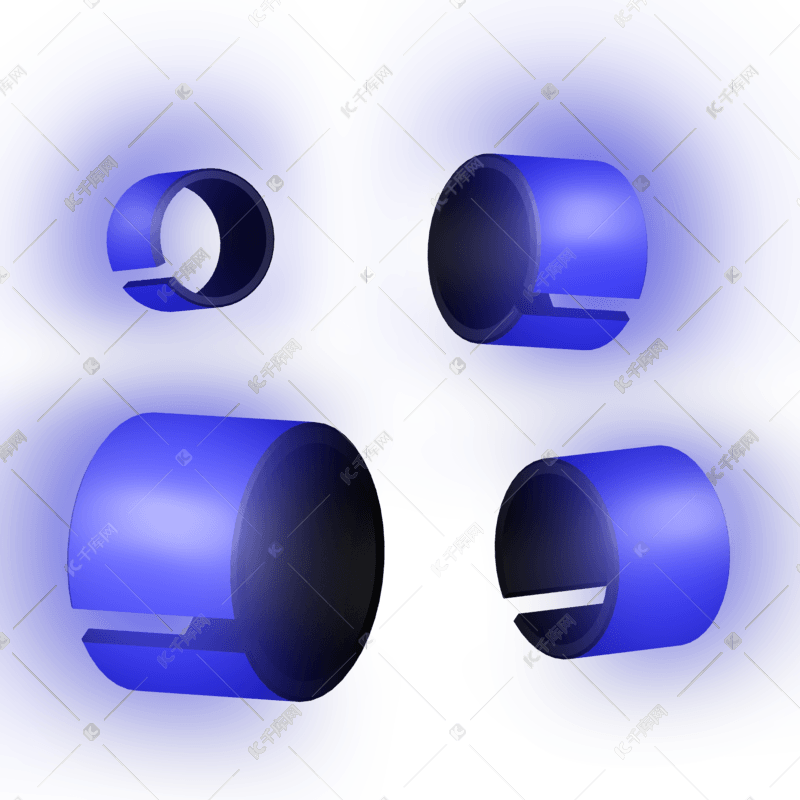 未来手机软屏发光蓝简约现代高科技PNG免扣