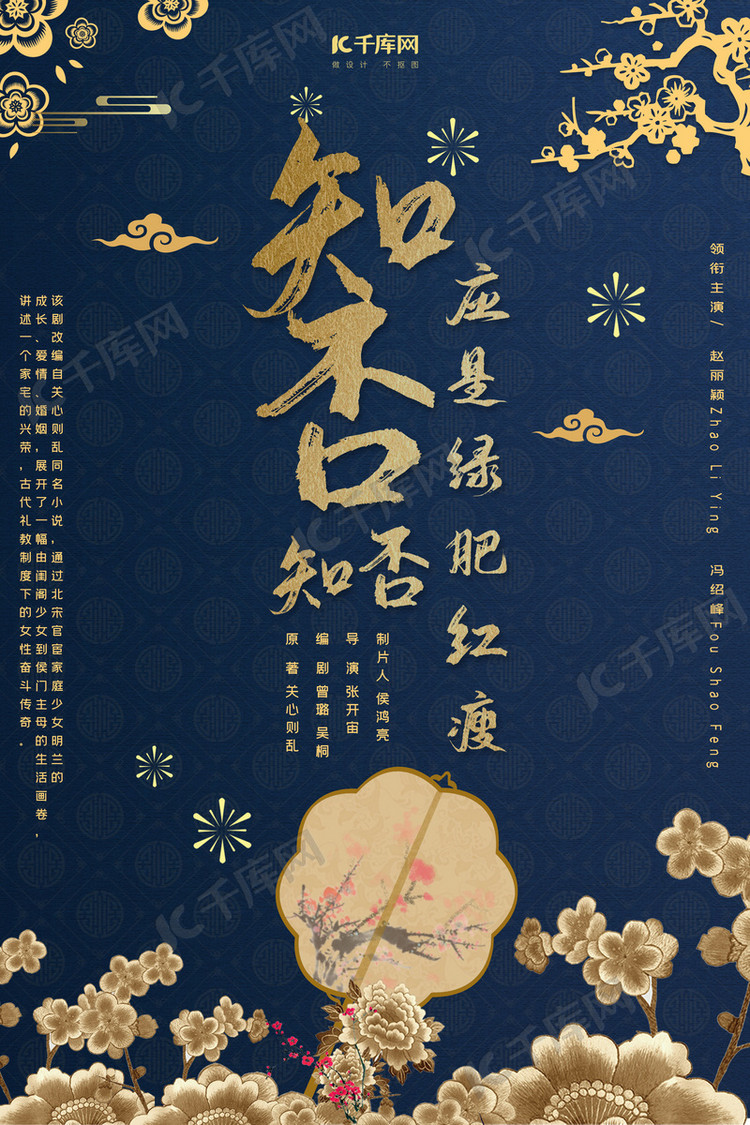 新中式知否知否应是绿肥红瘦电视剧海报