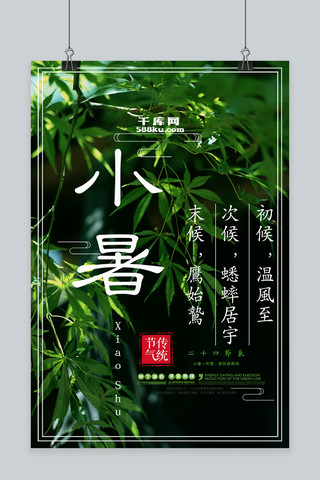 千库原创小暑简约创意大气海报