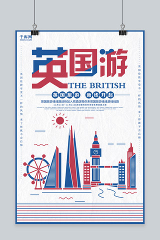 创意个性英国旅游海报