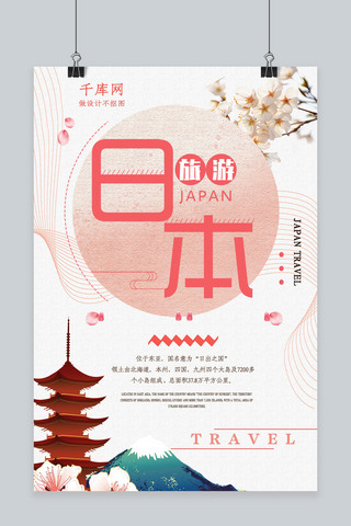 简约大气日本旅游宣传海报