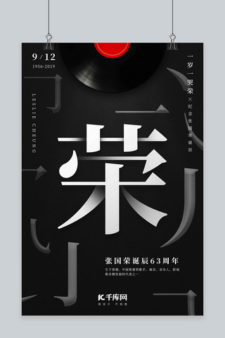 张国荣诞辰63周年纪念海报