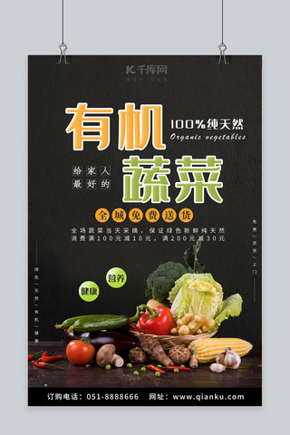 农产品蔬菜水果海报模板_有机蔬菜农产品广告海报