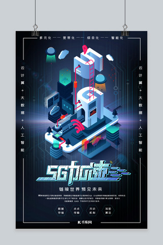 现代科技网络时代5G通信玩转5G宣传海报