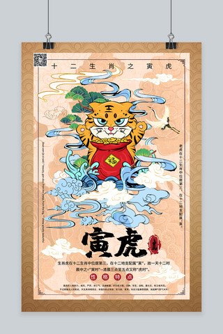 十二生肖虎海报-十二生肖虎海报模板-十二生肖虎海报设计-千库网