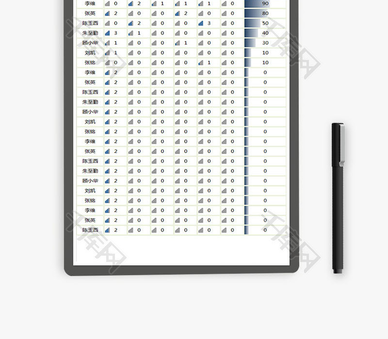 公司月度考勤异常统计表Excel模板