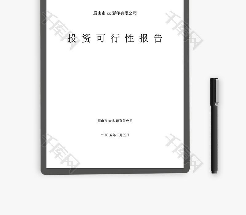 彩印有限公司投资可行性报告word文档