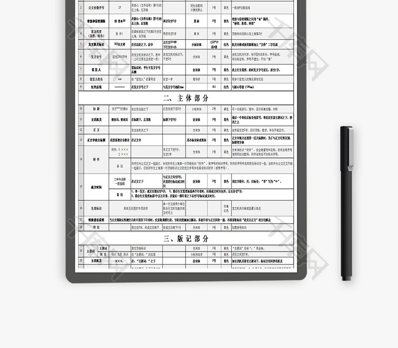 行政机关公文格式设置大全