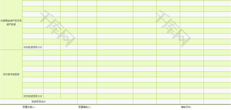 投资项目预算审批表Excel模板