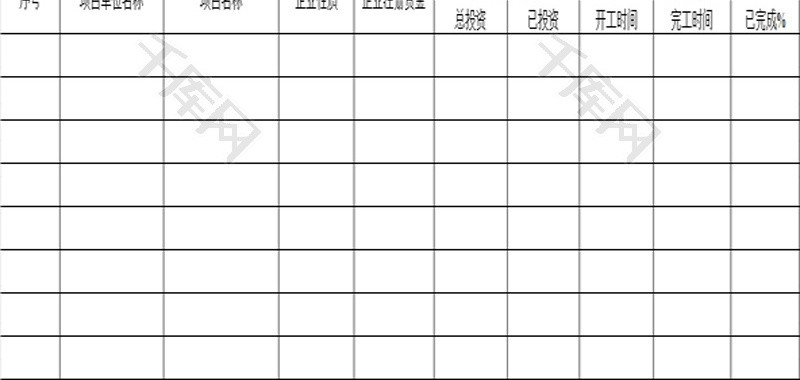 财政专项资金申报项目情况表Excel模板