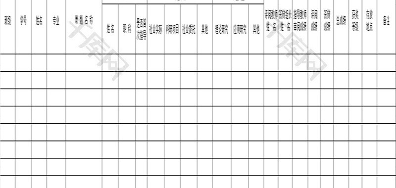 毕业论文表格Excel模板