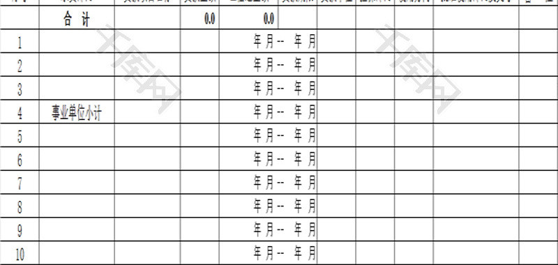 全省部门外债情况表EXCEL模板