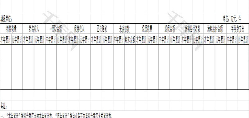 投资储蓄型保险业务统计表EXCEL模板