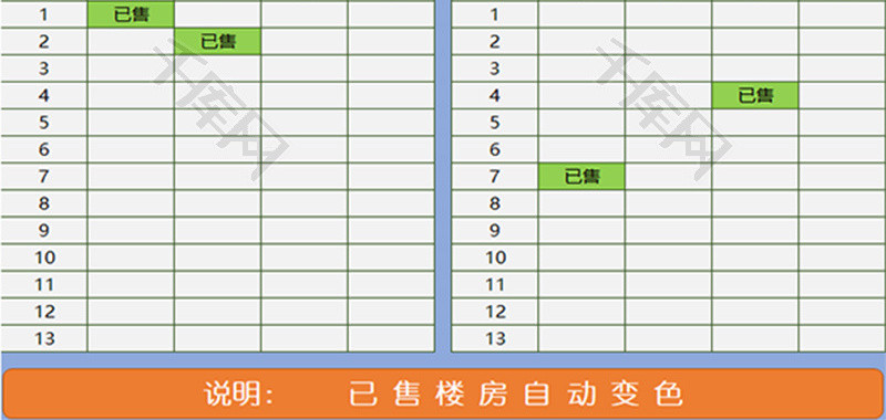 楼房销售情况一览明细记录表excel模板