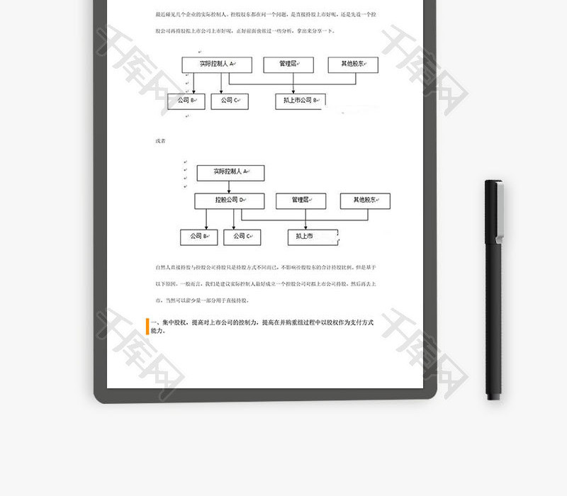 上市公司股权结构设计Word文档