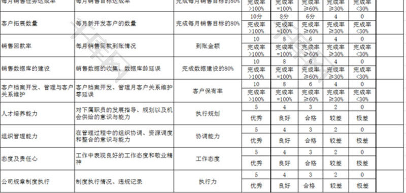 财务报表财务总监绩效考核表Excel模板