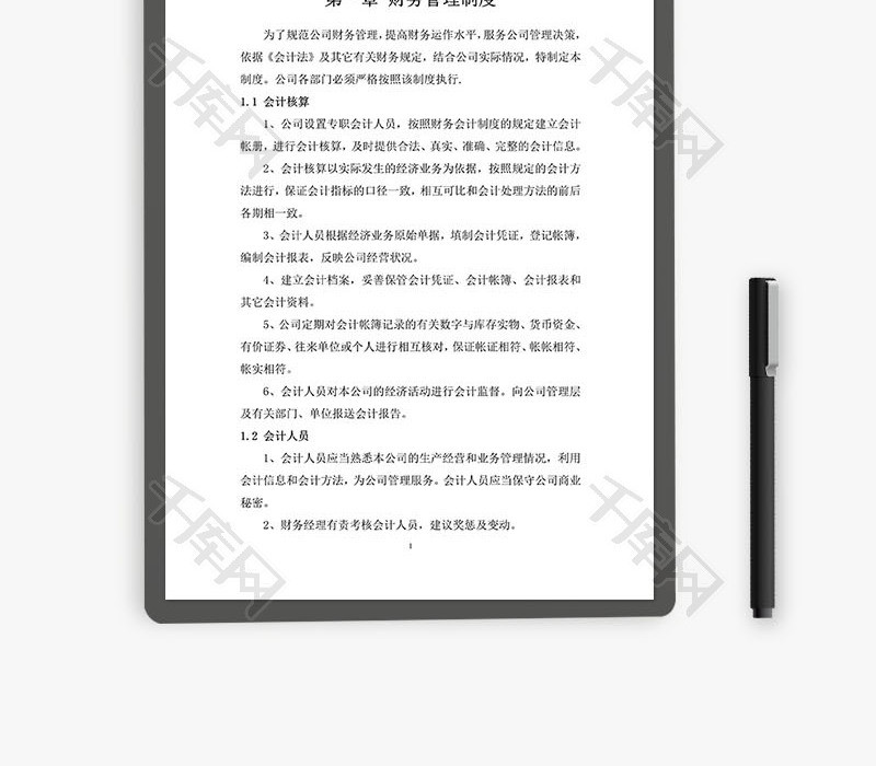 网络公司财务制度Word文档