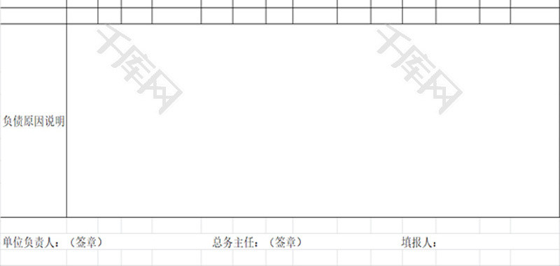 学校年终负债余额情况表EXCEL模板