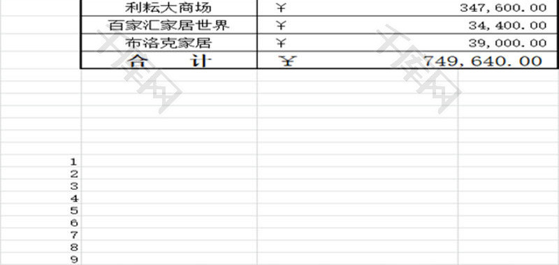 应收账款月报表EXCEL模板