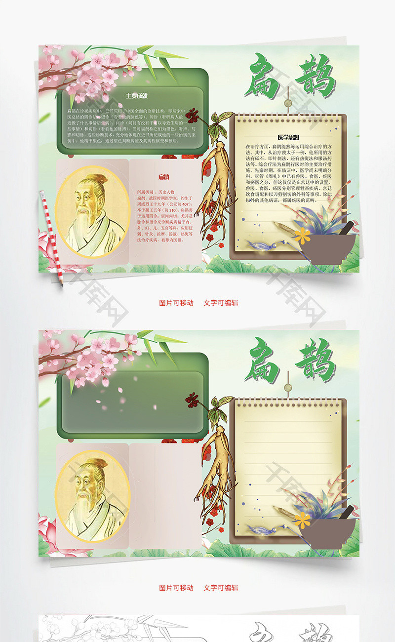 扁鹊治疗word手抄报