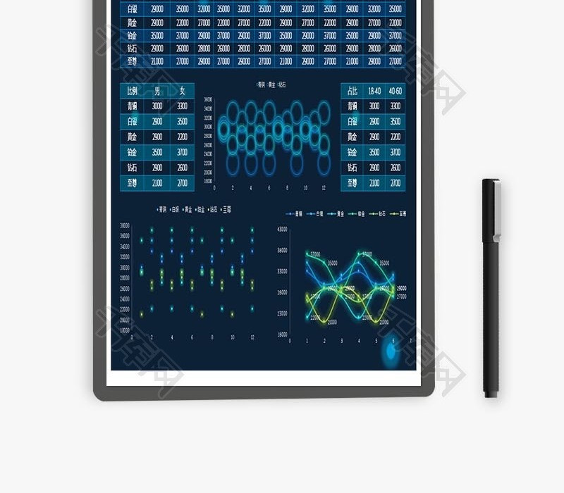 科技大数据会员登记表Excel模板