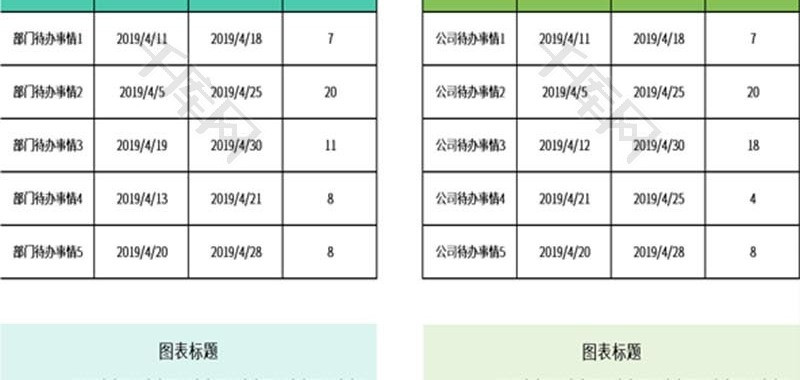 工作计划周报excel模板