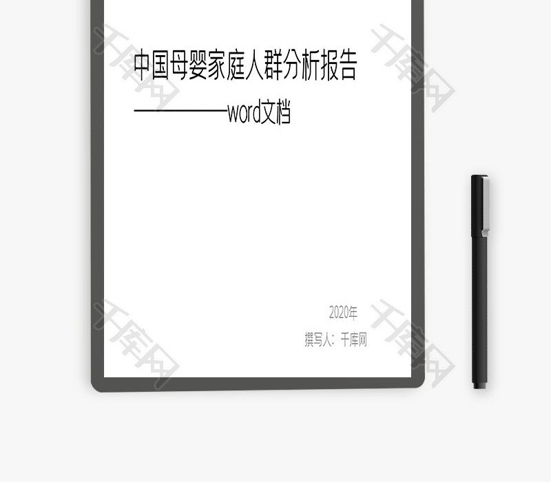 中国母婴家庭人群分析报告word文档