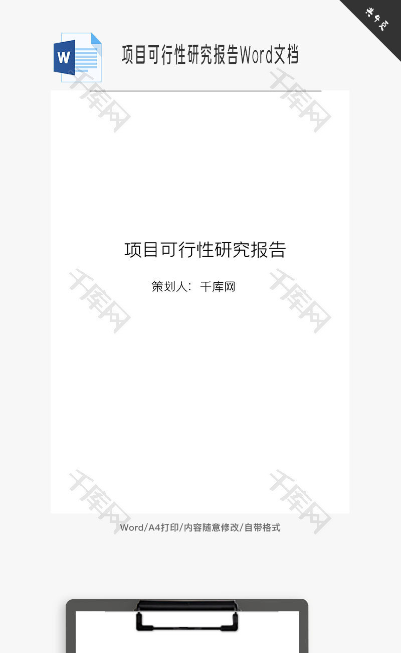 项目可行性研究报告Word文档