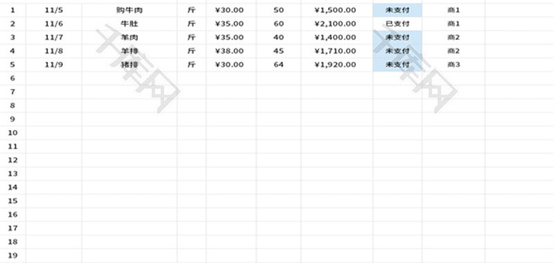 公司食堂费用支出明细表Excel模板