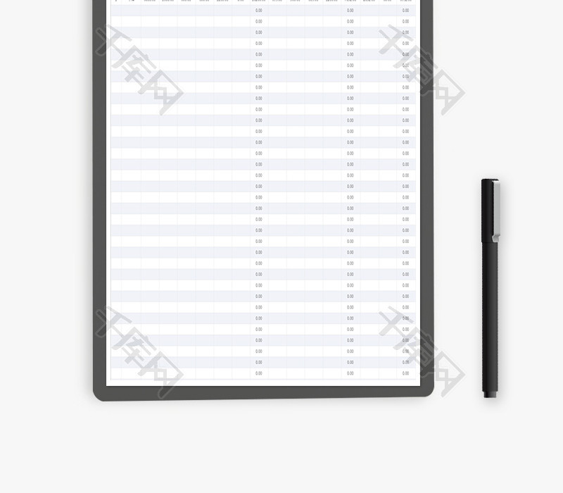 员工工资单Excel模板