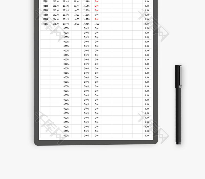 资金预算分析表Excel模板