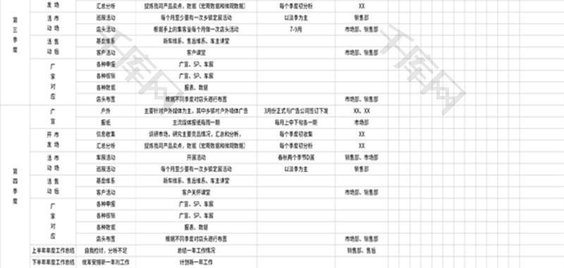 工程安排计划表Excel模板