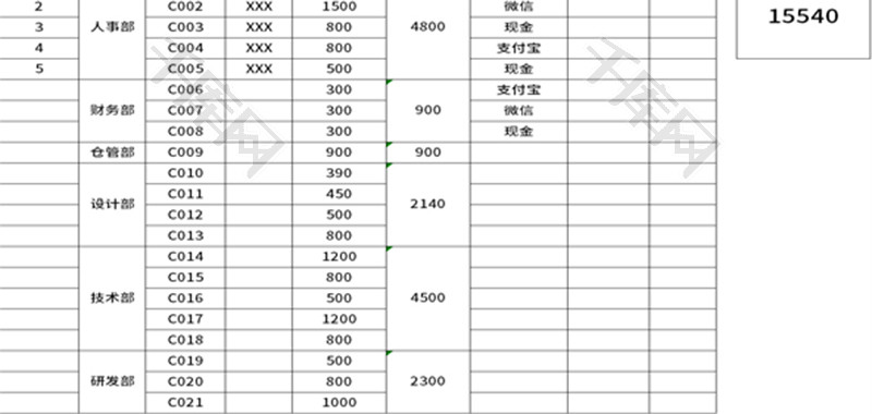 公司员工救灾捐款统计表Excel模板