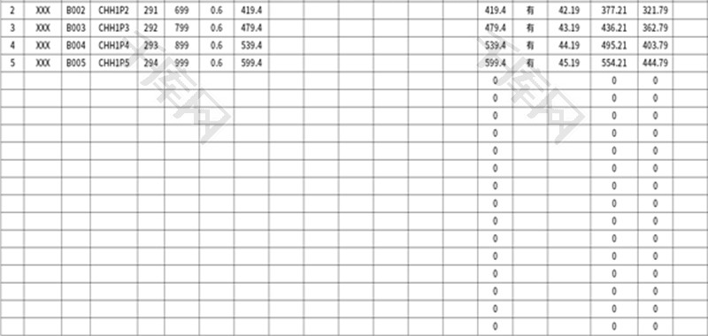 双十一商品折扣信息表Excel模板