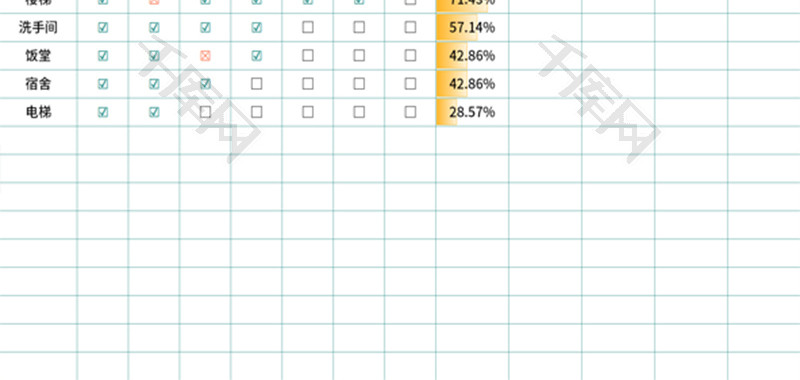 一周消毒记录表Excel模板