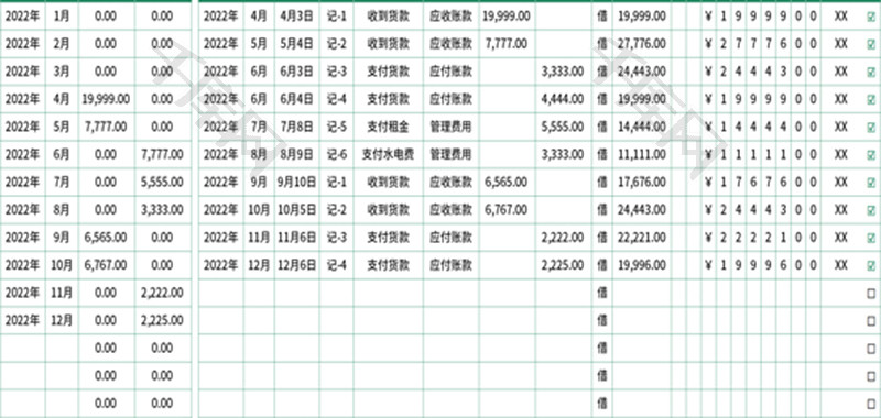 银行存款日记账Excel模板