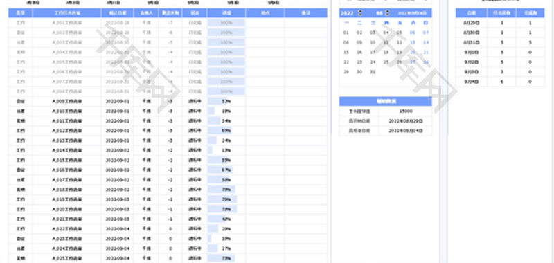 工作计划表Excel模板