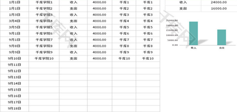 财务对账表Excel模板