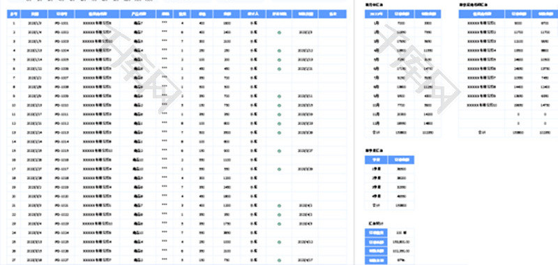 采购订单管理台账Excel模板